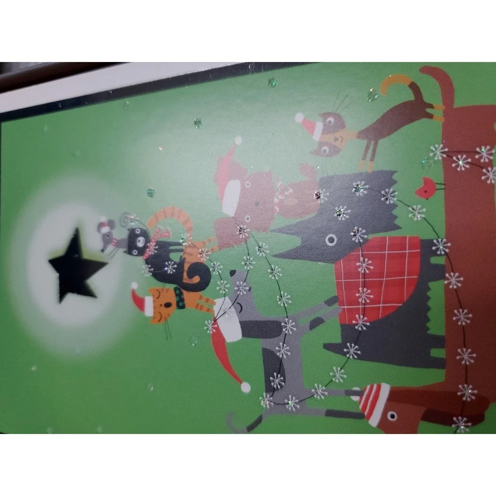 Hallmark 16 Cards 17 Envelopes Christmas Cards‎ PET Themed Cute DOGS & CATS TREE